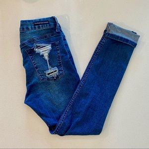 Umgee Brand Distressed High Waisted Jeans